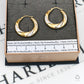 Pre-Owned 9ct Gold 2 Tone Creole Hoop Earrings