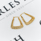 Pre-Owned 9ct Gold Triangular Creole Earrings