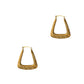 Pre-Owned 9ct Gold Triangular Creole Earrings