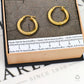 Pre-Owned 9ct Gold Half Polish Half Guilloche Hoop Earrings