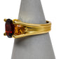 Pre-Owned 14ct Gold Oval Garnet Ring Size T