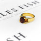 Pre-Owned 14ct Gold Oval Garnet Ring Size T