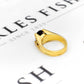 Pre-Owned 14ct Gold Oval Garnet Ring Size T