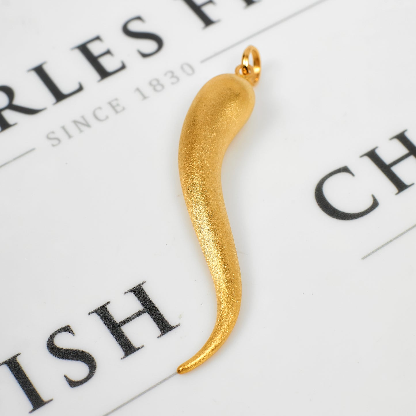 Pre-Owned 9ct Gold Horn Of Life Pendant Satin Finish