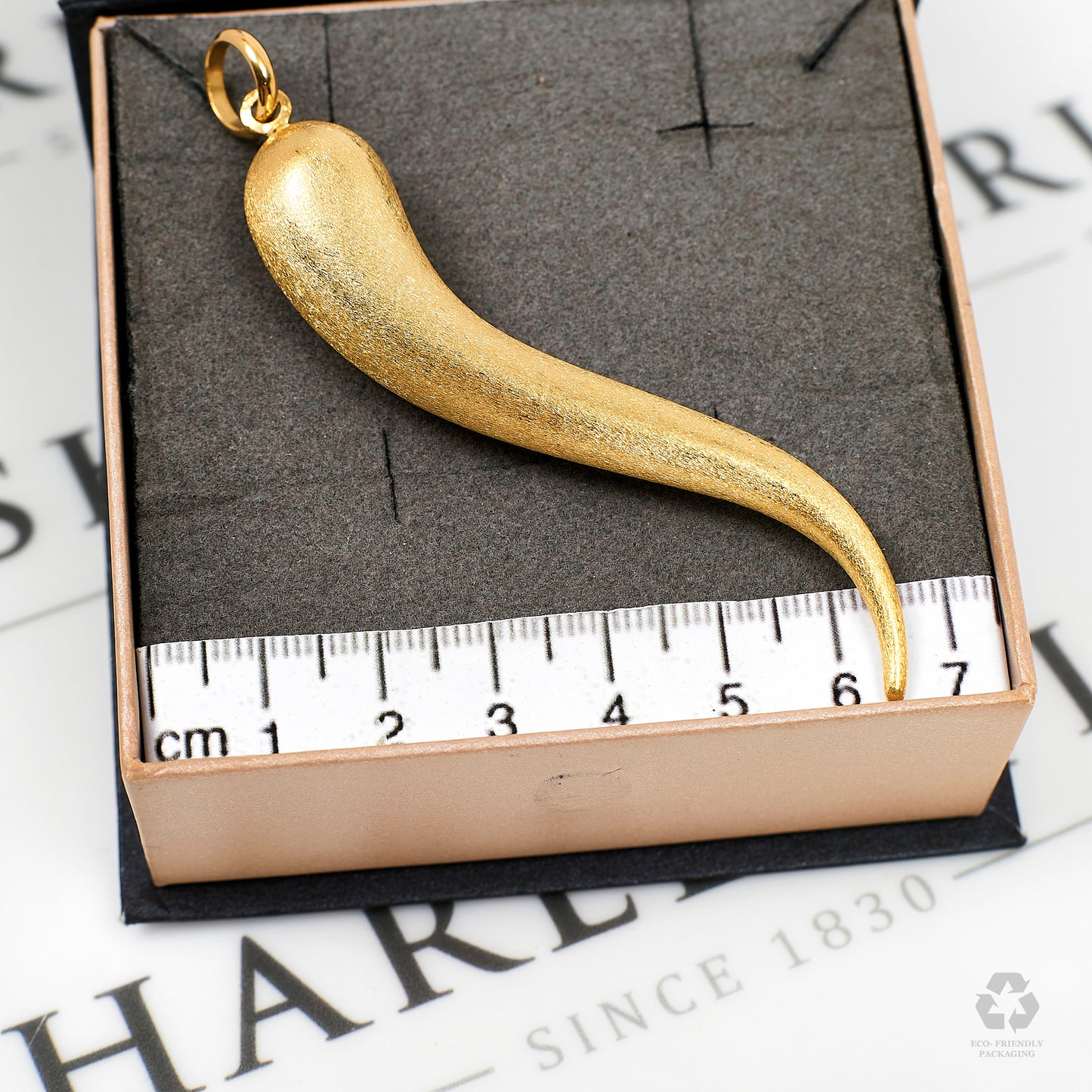 Pre-Owned 9ct Gold Horn Of Life Pendant Satin Finish