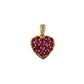 Pre-Owned 9ct Gold Ruby & Diamond Heart Pendant