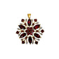 Pre-Owned 9ct Gold Garnet & Diamond Cluster Brooch