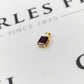 Pre-Owned 9ct Gold Rectangle Garnet Pendant