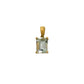 Pre-Owned 9ct Gold Rectangle Quartz Pendant Petite