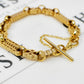 Pre-Owned 9ct Gold Vintage Look Link Bracelet & TBar Swivel
