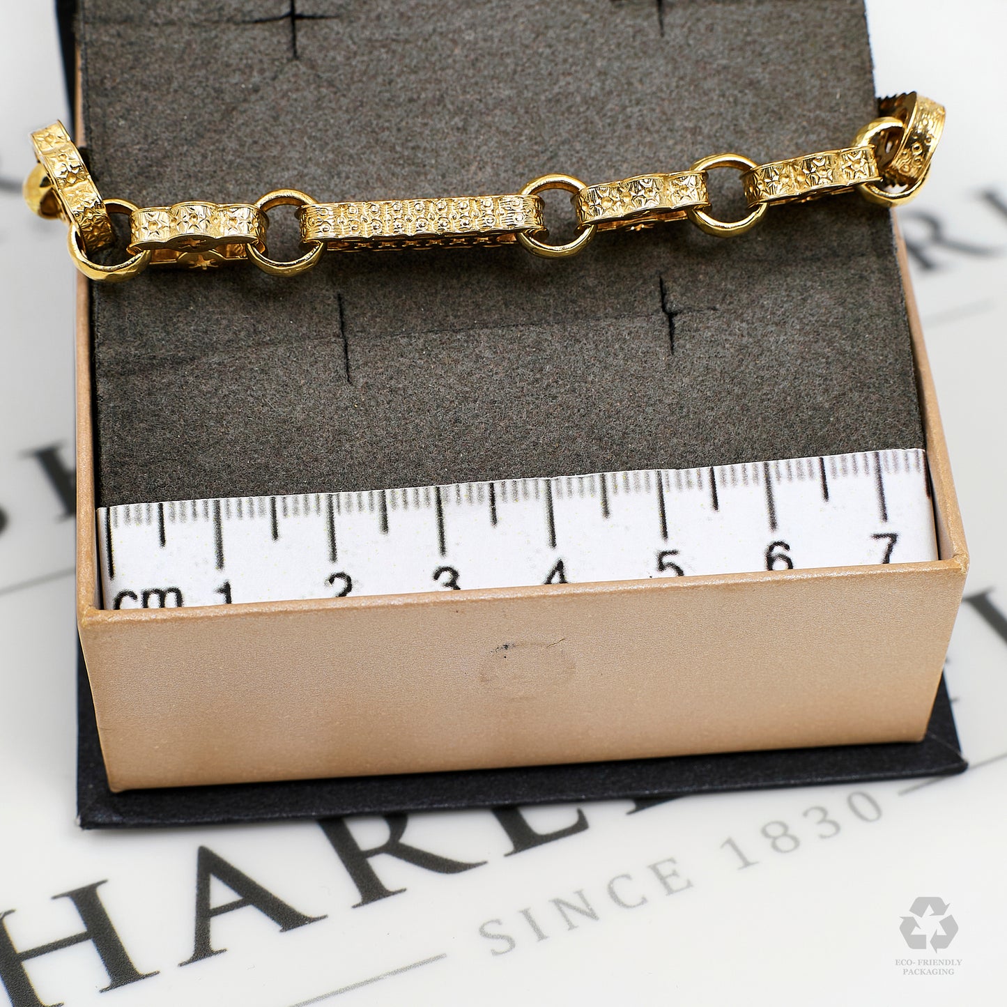 Pre-Owned 9ct Gold Vintage Look Link Bracelet & TBar Swivel