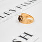 Pre-Owned 9ct Gold Garnet Cluster Ring Size Q