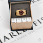 Pre-Owned 9ct Gold Garnet Cluster Ring Size Q