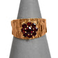 Pre-Owned 9ct Gold Garnet Cluster Ring Size Q