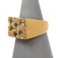 Pre-Owned 9ct Gold Bleue Burnham Rose Garden Signet Ring