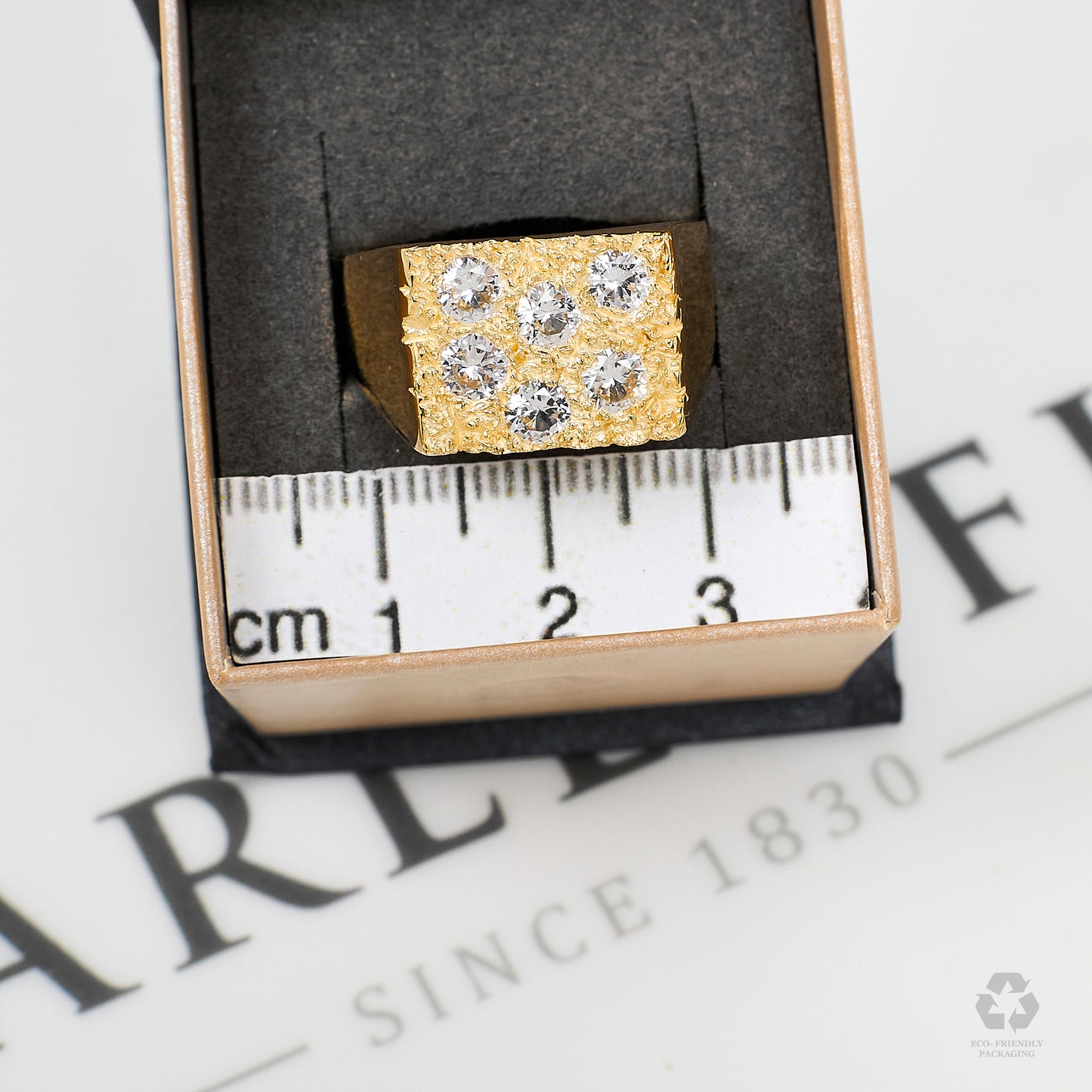 Pre-Owned 9ct Gold Bleue Burnham Rose Garden Signet Ring