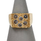 Pre-Owned 9ct Gold Bleue Burnham Rose Garden Signet Ring