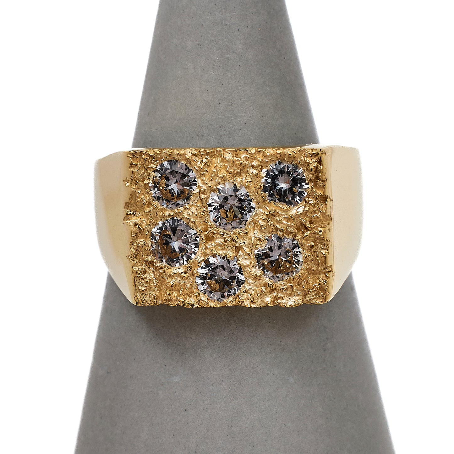 Pre-Owned 9ct Gold Bleue Burnham Rose Garden Signet Ring