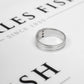 Pre-Owned 9ct White Gold Mens 3 Diamond Band Ring Size W