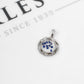 Pre-Owned 9ct White Gold Diamond & Sapphire Pendant