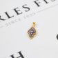Pre-Owned 9ct Gold Marquise Shape Multi Tanzanite Pendant