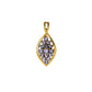 Pre-Owned 9ct Gold Marquise Shape Multi Tanzanite Pendant