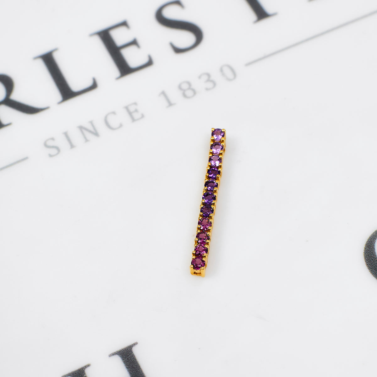 Pre-Owned 9ct Gold 11 Garnet Drop Pendant