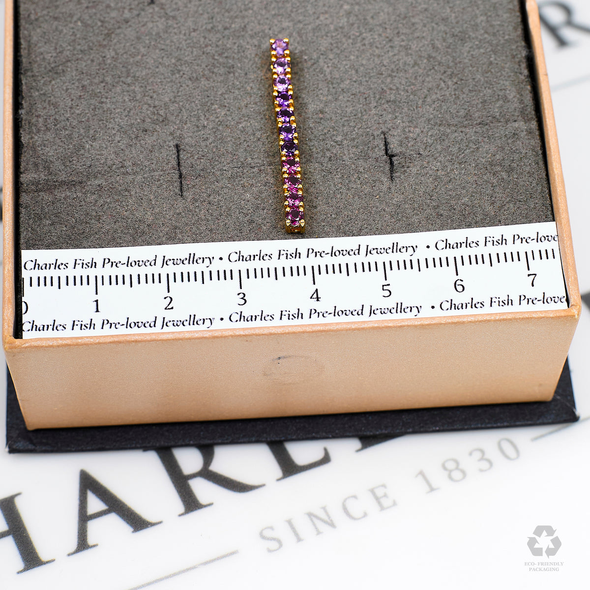 Pre-Owned 9ct Gold 11 Garnet Drop Pendant