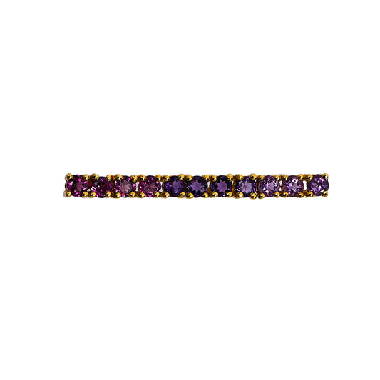 Pre-Owned 9ct Gold 11 Garnet Drop Pendant