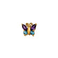 Pre-Owned 9ct Gold Amethyst & Topaz Butterfly Pendant