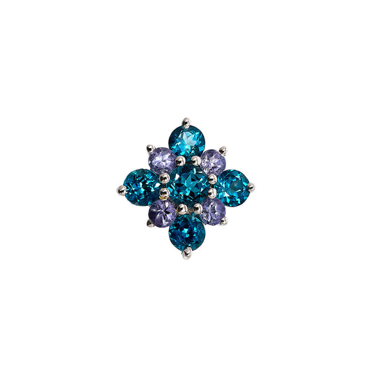 Pre-Owned 9ct White Gold Tanzanite & Topaz Pendant