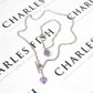 Pre-Owned 9ct White Gold Amethyst Heart Jewellery SET