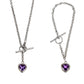 Pre-Owned 9ct White Gold Amethyst Heart Jewellery SET
