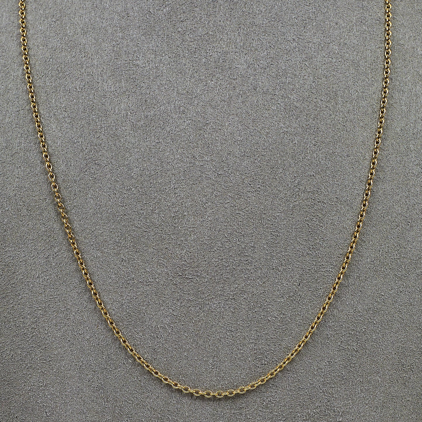 Pre-Owned 9ct Gold Oval Link Chain Necklace 18 Inch