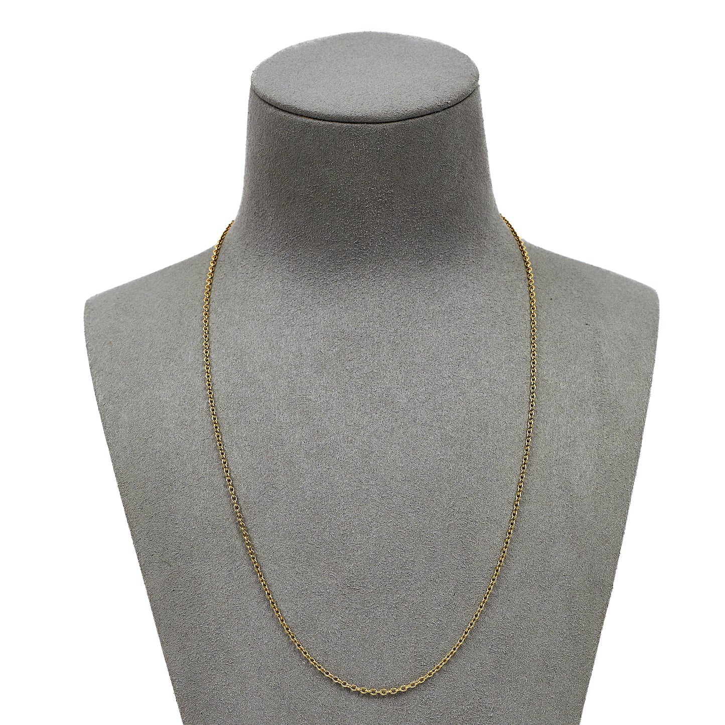 Pre-Owned 9ct Gold Oval Link Chain Necklace 18 Inch