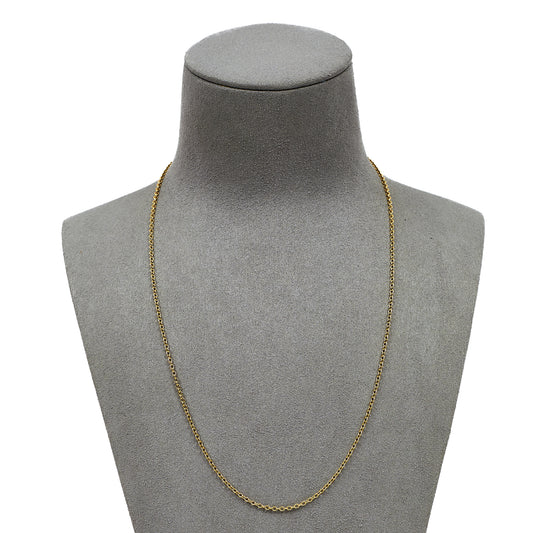 Pre-Owned 9ct Gold Oval Link Chain Necklace 18 Inch