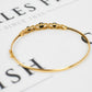 Pre-Owned 9ct Gold Sapphire & Diamond Bangle