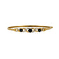 Pre-Owned 9ct Gold Sapphire & Diamond Bangle