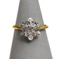 Pre-Owned 18ct Gold Illusion Set Diamond Cluster Ring Size L