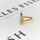 Pre-Owned 14ct Gold Synthetic Red & White Stone Flower Ring