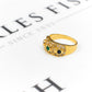 Pre-Owned 18ct Gold Multi Gemstone 3 Cluster Ring Size O