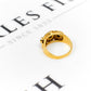Pre-Owned 18ct Gold Multi Gemstone 3 Cluster Ring Size O