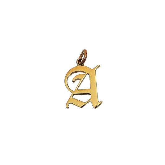 Pre-Owned 9ct Gold Letter A Initial Pendant