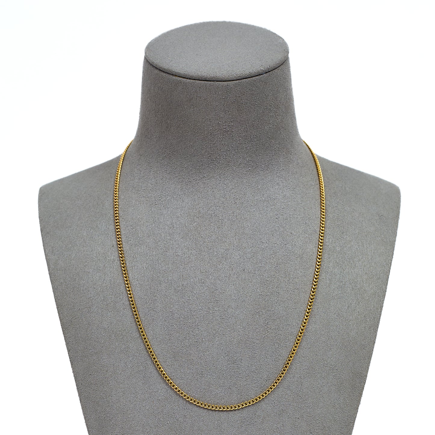 Pre-Owned 9ct Gold Curb Chain Necklace 18 Inch Hollow
