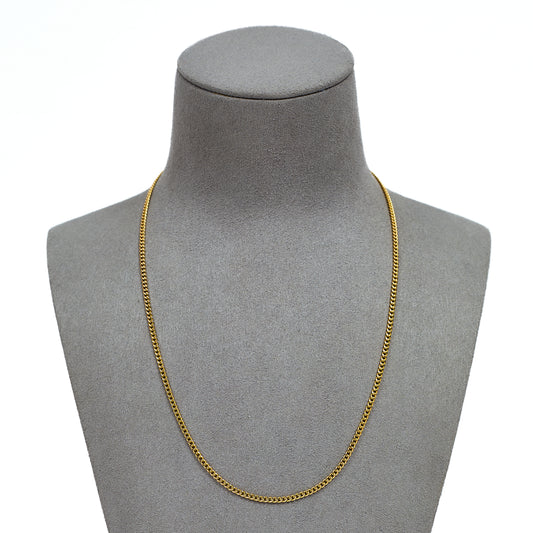 Pre-Owned 9ct Gold Curb Chain Necklace 18 Inch Hollow