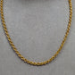 Pre-Owned 9ct Gold Rope Chain Necklace 16 Inch