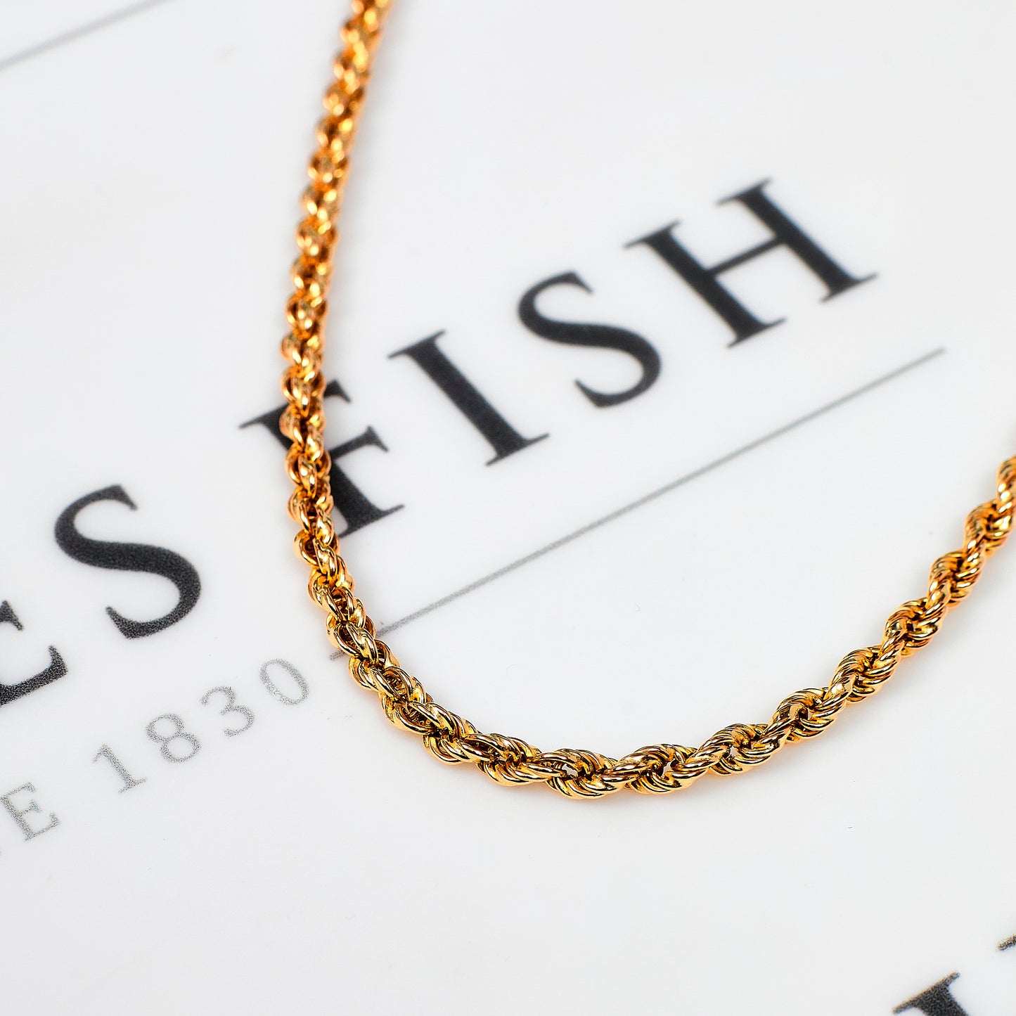 Pre-Owned 9ct Gold Rope Chain Necklace 16 Inch