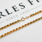 Pre-Owned 9ct Gold Rope Chain Necklace 16 Inch
