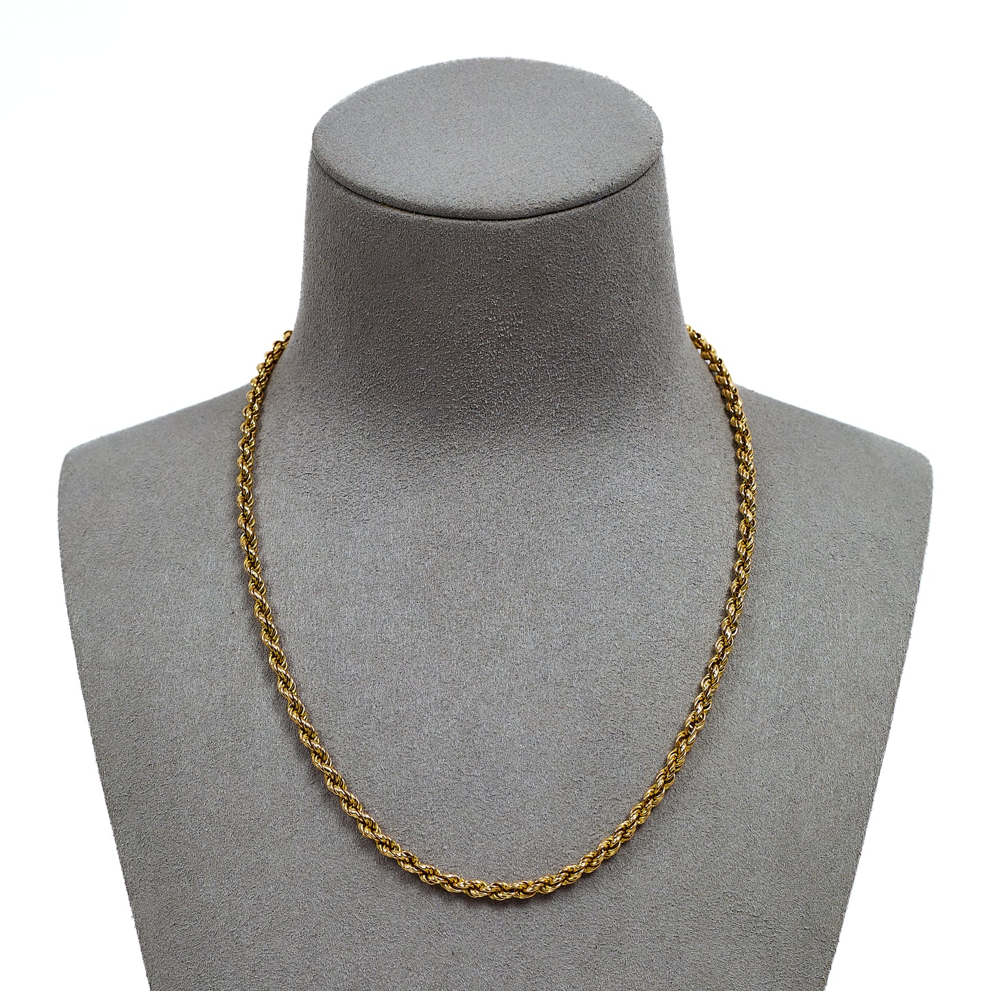 Pre-Owned 9ct Gold Rope Chain Necklace 16 Inch