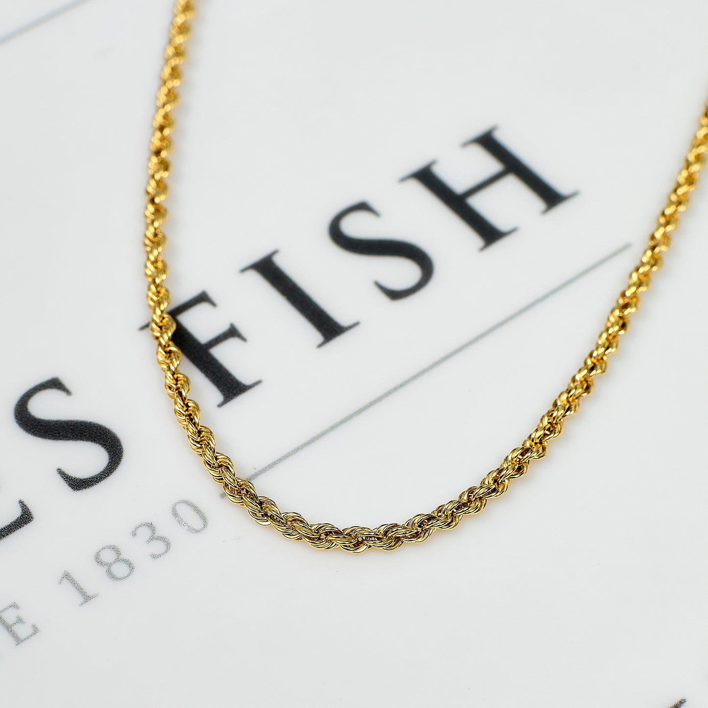 Pre-Owned 9ct Gold Rope Chain Necklace 18 Inch